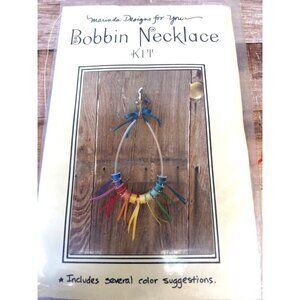Marinda Designs Colorful Bobbin Necklace Craft Kit Rainbow Ribbon Jewelry Diy
